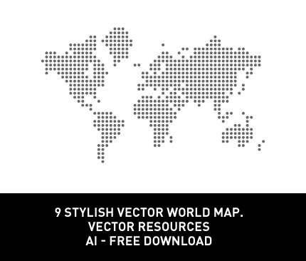9 Stylish Vector World Map Vector