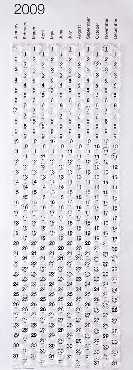 2009 Bubble Calendar 2009 Bubble Calendar