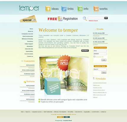 The Most Downloaded Developer Friendly Free Templates Free XHTML CSS Template