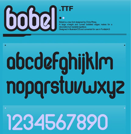 Bobel font