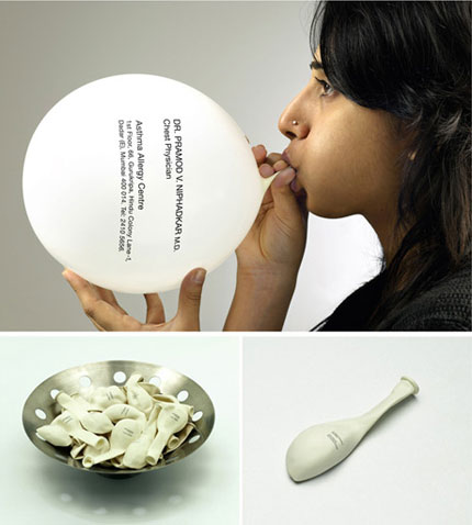 visiting card design sample. visiting card design sample. A balloon visiting card for a