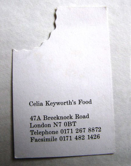 restaurant business card